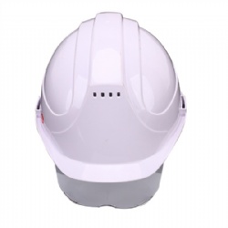 Valved safety helmet with goggles